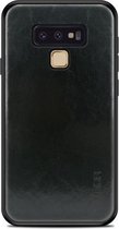 MOFI schokbestendige TPU + pc + lederen geplakte hoes voor Galaxy Note 9 (zwart)