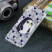 Gekleurde tekening patroon transparant TPU beschermhoes voor Galaxy M10 (Penguin)