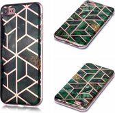 Voor iPhone 6 / 6s Plating Marble Pattern Soft TPU beschermhoes (groen)