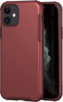 Voor iPhone 11 Vierhoekige huid voelt schokbestendig TPU + pc-beschermhoes (rood)