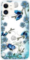 Voor iPhone 11 patroon TPU beschermhoes (Chrysanthemum Butterfly)