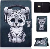 Voor iPad 10.2 inch Gekleurde Tekening Horizontale Flip Leren Case met Houder & Kaartsleuven & Slaap / Wekfunctie (Muziek Leopard)