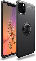 lenuo schokbestendig TPU-hoesje met onzichtbare houder voor iPhone 11 Pro Max (zwart)