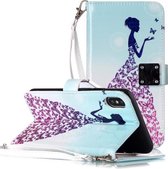 Magisch 3D Helder Gekleurd Tekening Patroon Horizontale Flip PU Leren Case met Houder & Kaartsleuven & Portemonnee & Fotolijst voor iPhone XR (Butterfly Princess)