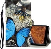 Voor Xiaomi Redmi 7A 3D Gekleurde Tekening Horizontale Flip PU Lederen Case met Houder & Kaartsleuven & Portemonnee (EEN Vlinder)