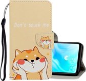Voor Huawei P30 Lite 3D Gekleurde Tekening Horizontale Flip PU Lederen Case met Houder & Kaartsleuven & Portemonnee (Shiba Inu)