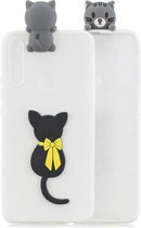 Voor Huawei P Smart Z 3D Cartoon patroon schokbestendig TPU beschermhoes (kleine zwarte kat)