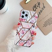 Plating Splicing Pattern Soft TPU beschermhoes voor iPhone 11 Pro (Retro Flower)