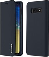 DUX DUCIS WISH-serie TPU + PU + lederen hoes voor Galaxy S10 E, met kaartsleuven en portemonnee (blauw)