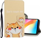 Voor Vivo Y91 / Y95 / Y91i 3D Gekleurde Tekening Horizontale Flip PU Lederen Case met Houder & Kaartsleuven & Portemonnee (Shiba Inu)