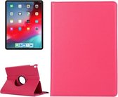 Litchi Texture horizontale flip 360 graden rotatie lederen tas voor iPad Pro 12,9 inch (2018), met houder (magenta)