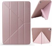 ENKAY Lambskin Texture + TPU Bottom Case Horizontale Vervorming Flip Leather Case voor iPad Pro 11 inch (2018), met drie-vouwbare houder & Sleep / Wake-up-functie (Rose Gold)