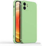 CAFELE schokbestendige volledige dekking Frosted siliconen hoesje voor iPhone 12 (Matcha groen)