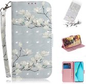 Voor Huawei nova 6 SE 3D Schilderen Horizontale Flip Leren Case met Houder & Kaartsleuf & Portemonnee & Lanyard (Magnolia)