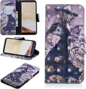3D Gekleurde Tekening Patroon Horizontale Flip Leren Case voor Samsung Galaxy S8, met Houder & Kaartsleuven & Portemonnee (Pauw)