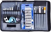 Draagbare stoffen tas Mobiele telefoon Demontage Onderhoudstool Multifunctioneel combinatiegereedschap Schroevendraaierset (blauw)