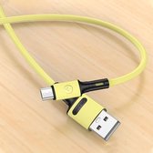 USAMS US-SJ435 U52 2A micro-USB naar USB-datakabel, kabellengte: 1m (geel)