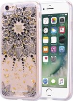Goudfoliestijl Dropping Glue TPU zachte beschermhoes voor iPhone 6 Plus (Datura)