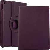 Voor iPad 10.2 / iPad Air 2019 10.5 / iPad 10.2 2020 Litchi Texture Horizontale Flip 360 Graden Rotatie Leren Case (Paars)