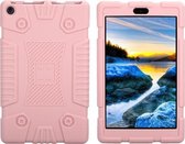 Volledige dekking siliconen schokbestendige hoes voor Amazon Kindle Fire HD 8 (2017) (Rose Gold)