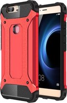 Voor Huawei Honor V8 Tough Armor TPU + PC combinatiebehuizing (brons) (rood)