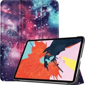 Apple iPad Air 4 10.9 (2020) Hoes - Mobigear - Tri-Fold Serie - Kunstlederen Bookcase - Galaxy - Hoes Geschikt Voor Apple iPad Air 4 10.9 (2020)