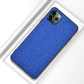 Voor iPhone 12 mini schokbestendige stoffen textuur PC + TPU beschermhoes (blauw)