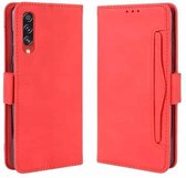 Voor Galaxy A70s Wallet Style Skin Feel Kalfspatroon lederen tas, met aparte kaartsleuf (rood)