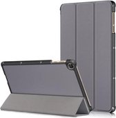 Voor Huawei Enjoy Tablet 2 10.1 inch / Honor Pad 6 10.1 inch Effen Kleur Horizontale Flip Leren Case met Drie-vouwbare Houder & Slaap / Wekfunctie (Grijs)