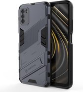 Voor Xiaomi Poco M3 Punk Armor 2 in 1 PC + TPU schokbestendig hoesje met onzichtbare houder (grijs)