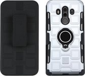Voor Huawei Mate 10 Pro 3 In 1 Cube PC + TPU beschermhoes met 360 graden draaien zwarte ringhouder (zilver)