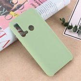 Effen kleur vloeibaar siliconen schokbestendig hoesje voor Huawei Nova 5i (groen)