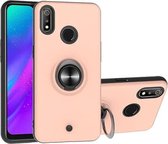 Voor OPPO Realme 3 2 in 1 pc + TPU beschermhoes met 360 graden roterende ringhouder (roségoud)