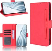Voor Xiaomi Mi 11 Skin Feel Kalfspatroon Horizontale flip lederen tas met houder & kaartsleuven en fotolijst (rood)