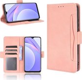 Voor Xiaomi Redmi 9T & Redmi Note 9 4G Skin Feel Kalfspatroon Horizontale Flip Leren Case met Houder & Kaartsleuven & Fotolijst (Roze)