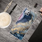 Voor Samsung Galaxy A42 5G marmeren schokbestendige TPU beschermhoes (abstract goud)