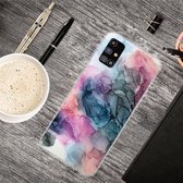 Voor Samsung Galaxy M51 marmeren schokbestendige TPU beschermhoes (abstract veelkleurig)