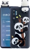 Voor Xiaomi Mi Note 10 schokbestendige cartoon TPU beschermhoes (drie panda's)