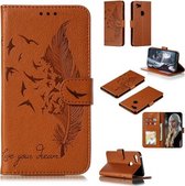 Veerpatroon Litchi Texture Horizontale Flip Leren Case met Portemonnee & Houder & Kaartsleuven Voor Google Pixel 3 XL (Bruin)