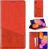 Voor Samsung Galaxy A10 MUXMA MX109 horizontale flip lederen tas met houder & kaartsleuf & portemonnee (rood)