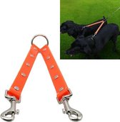 TPU-materiaal Honden 2 in 1 knoopvrije trekkabel Dubbele hondenlooplijn, lengte: 25 cm (rood)