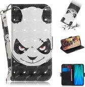 Voor Xiaomi Redmi Note 8 Pro 3D Gekleurde Tekening Horizontale Flip Leren Case met Houder & Kaartsleuf & Portemonnee & Lanyard (Angry Bear)