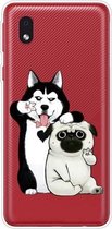 Voor Samsung Galaxy A1 Core schokbestendig geschilderd transparant TPU beschermhoes (selfie hond)