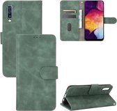 Voor Samsung Galaxy A50 Effen Kleur Huidgevoel Magnetische Gesp Horizontale Flip Kalfsstructuur PU Lederen Case met Houder & Kaartsleuven & Portemonnee (Groen)