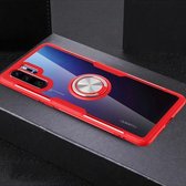 Krasbestendige TPU + acryl ringbeugel beschermhoes voor Huawei P30 Pro (rood)