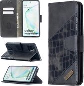 Voor Samsung Galaxy A81 Bijpassende Kleur Krokodil Textuur Horizontale Flip PU Lederen Case met Portemonnee & Houder & Kaartsleuven (Zwart)