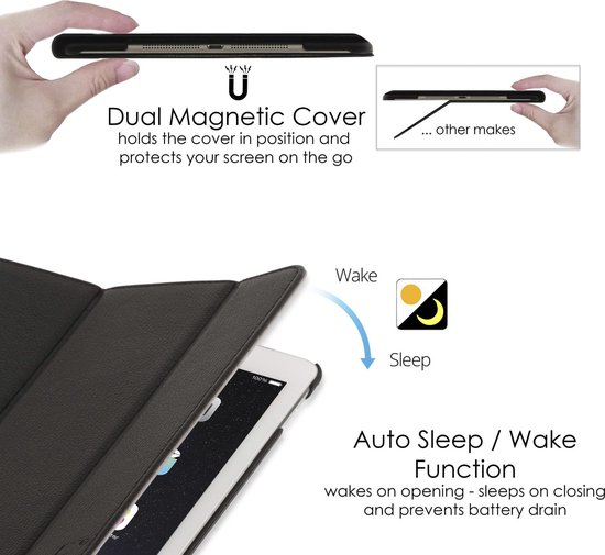 iPad Cover 2017 - iPad 2018 Cover Light Rose 9,7 pouces - iPad 2018 Cover 9.7 - iPad 2017 Cover smart cover Trifold - Ntech