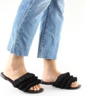 RODIER Greta Frilly Muiltjes Zwart Dame