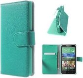HTC Desire 516 Hoesje Wallet Case Turquoise