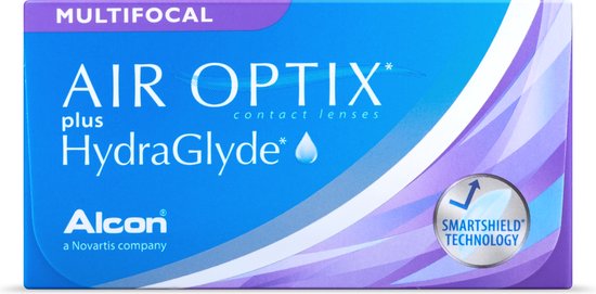 +1.25 - Air Optix® plus HydraGlyde® Multifocal - Medium - Pack de 3 - Lentilles mensuelles - Lentilles de contact multifocales